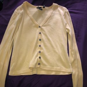 Yellow button up Henley